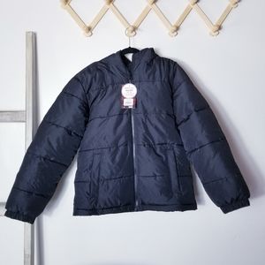 NWT SWISS TECH KID'S BLACK PUFFER COAT SIZE LARGE
